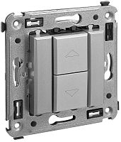 Выключатель жалюзи без фиксации без рамки DKC Avanti 2-кл. закаленная сталь картинка